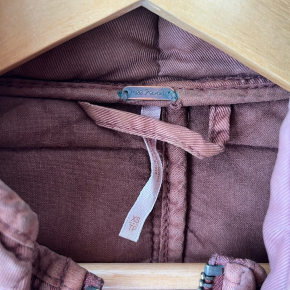 Free People Dolman Quilted Jacket in Cherry Cola - Picture 3 of 4